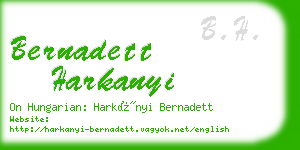 bernadett harkanyi business card